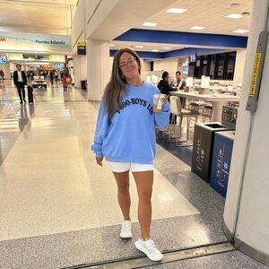 Boys Lie Blue Crewneck Sweater Relaxed Fit